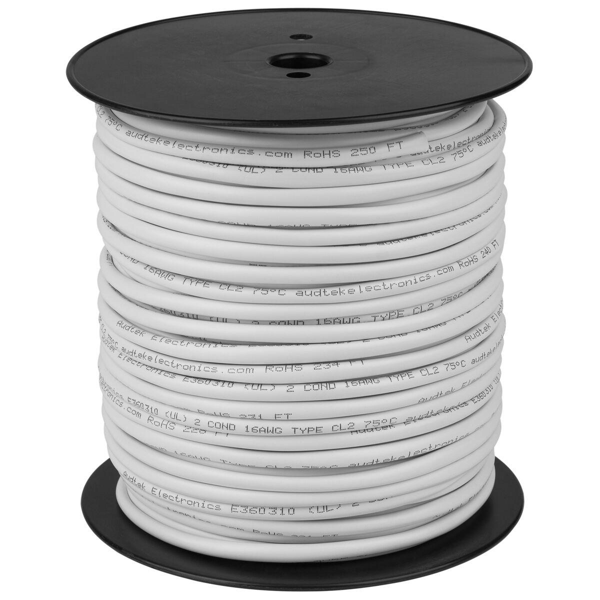 KnuKonceptz 12 Gauge OFC Speaker Wire - 250ft CL2/CL3 Rated In-Wall Cable For Home Audio